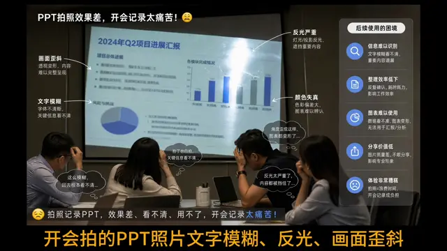 开会拍的模糊、变形PPT照片如何修复还原视频封面